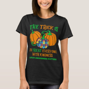 Autism Awareness Halloween Fall oktozzle Pum T Shirt