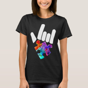 Autism Awareness Hand Sten amp Roll Puzzle Biet T Shirt
