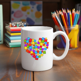Autism Awareness Heart Mugg