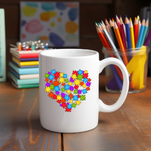 Autism Awareness Heart Mugg