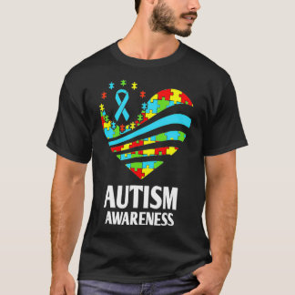 Autism Awareness Heart Support Autistic Monme Vome T Shirt
