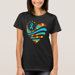 Autism Awareness Heart Support Autistic Month Ki T Shirt