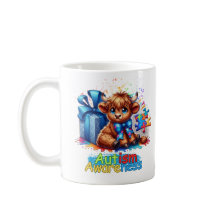 Autism Awareness Highland Cow Mugg