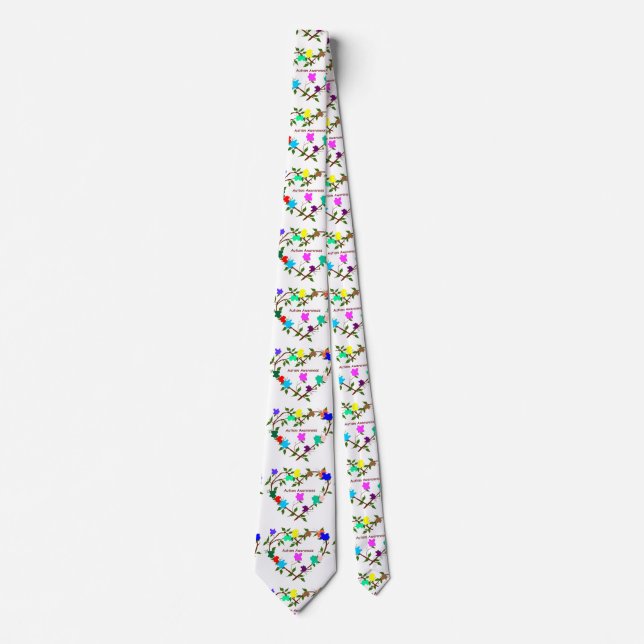 Autism Awareness hjärta puzzle delar Neck Tie Slips (Framsida)