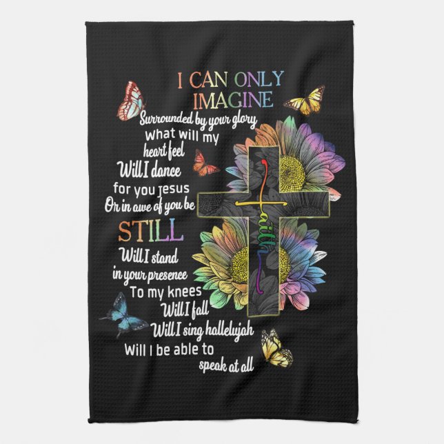 Autism Awareness I Can Only Imagine Jesus Faith Kökshandduk (Vertikal)