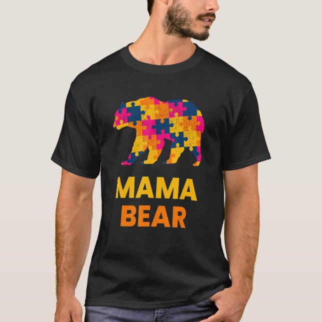 Autism Awareness I Kärlek någon med autism Bärare  T Shirt (Framsida)