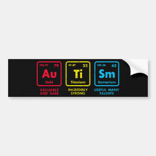Autism Awareness Inslag Periodic Bord Bildekal