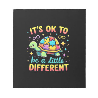 Autism Awareness It's Ok To Be A Little Different  Anteckningsblock