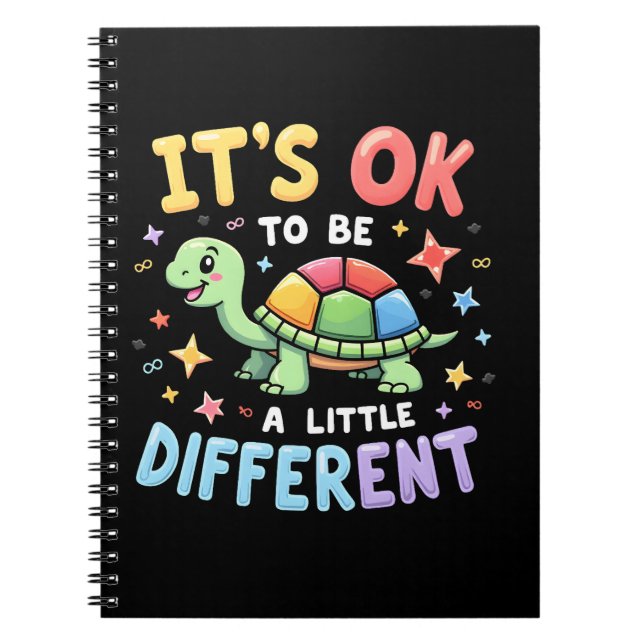 Autism Awareness It's Ok To Be A Little Different  Anteckningsbok (Framsidan)