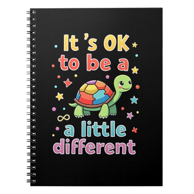 Autism Awareness It's Ok To Be A Little Different  Anteckningsbok (Framsidan)