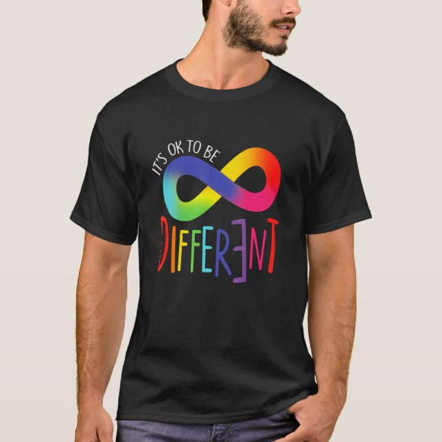 Autism Awareness Its Ok To Be Different Acceptance T Shirt (Framsida)