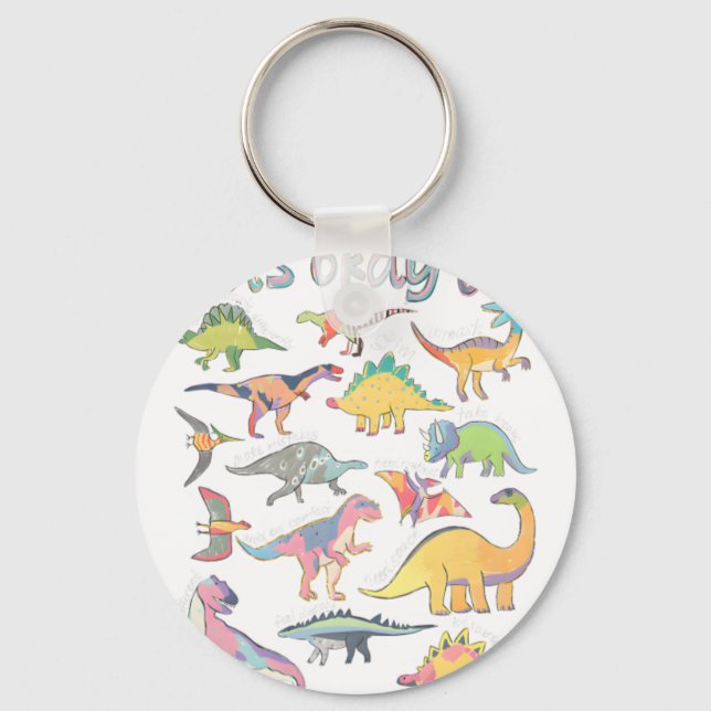 Autism Awareness It's Okay To Be Different Funny D Nyckelring (Framsida)