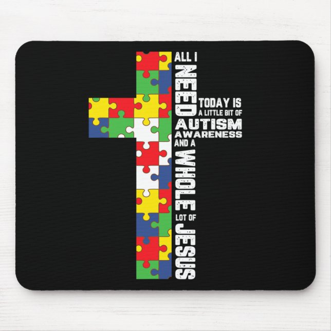 Autism Awareness Jesus Kor Puzzle Coola Christian Musmatta (Framsidan)