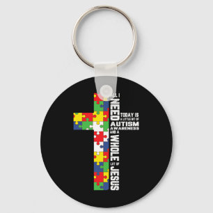 Autism Awareness Jesus Kor Puzzle Coola Christian Nyckelring