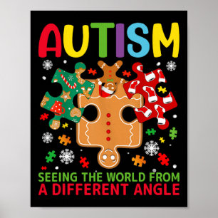 Autism Awareness jul Autistic Julafton Day Pajam Poster