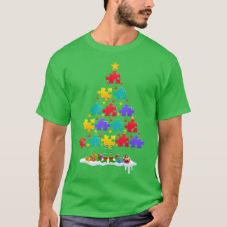 Autism Awareness jul Ornament Autism Christm T Shirt