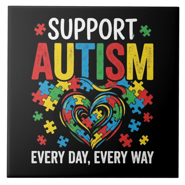 Autism awareness kakelplatta (Framsidan)