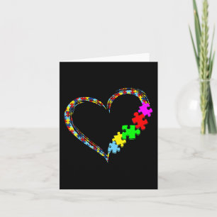 Autism Awareness Kärlek Heart Puzzle Biet Gift Man Kort