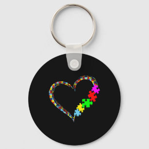Autism Awareness Kärlek Heart Puzzle Biet Gift Man Nyckelring