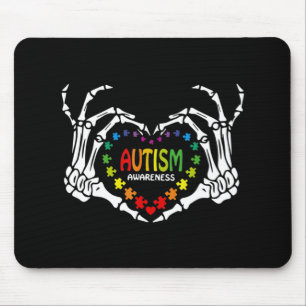 Autism Awareness Kärlek Heart Puzzle Biet Skull  Musmatta