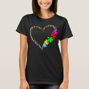 Autism Awareness Kärlek Heart Puzzle Biet T Shirt