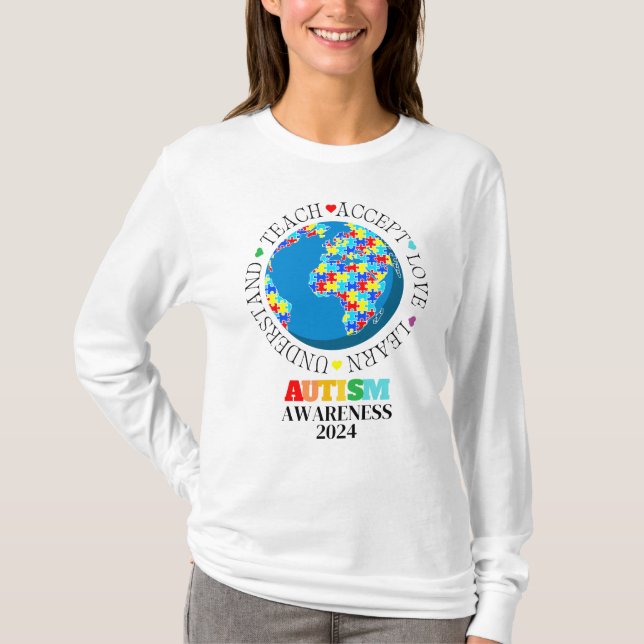 Autism Awareness Kärlek Understanding T-SHIRT (Framsida)