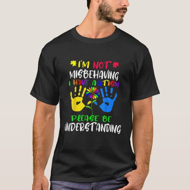 Autism Awareness Kids Autistic Boy Girl jag har Au T Shirt (Framsida)
