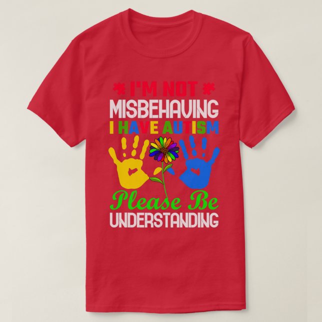 Autism Awareness Kids Autistic Boy Girl jag har Au T Shirt (Design framsida)