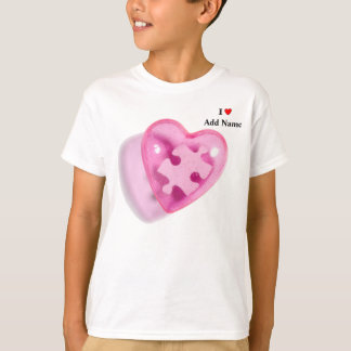 Autism Awareness Kids Shirt Rosa Heart Anpassa T-shirt