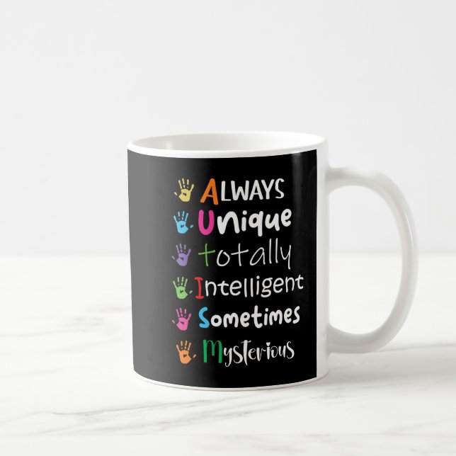 Autism Awareness Kindness Shirt Alltid Unikt Tota Kaffemugg (Höger)