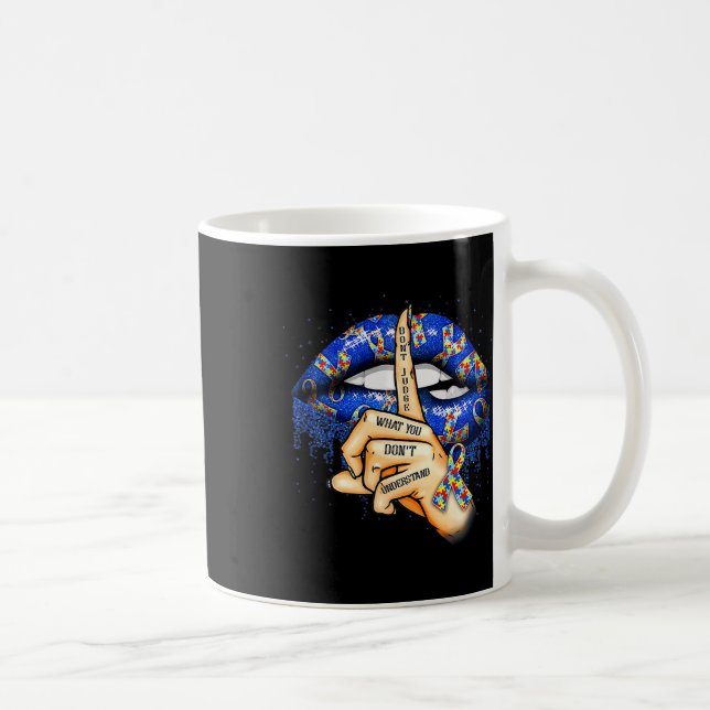 Autism Awareness Läppar Kaffemugg (Höger)