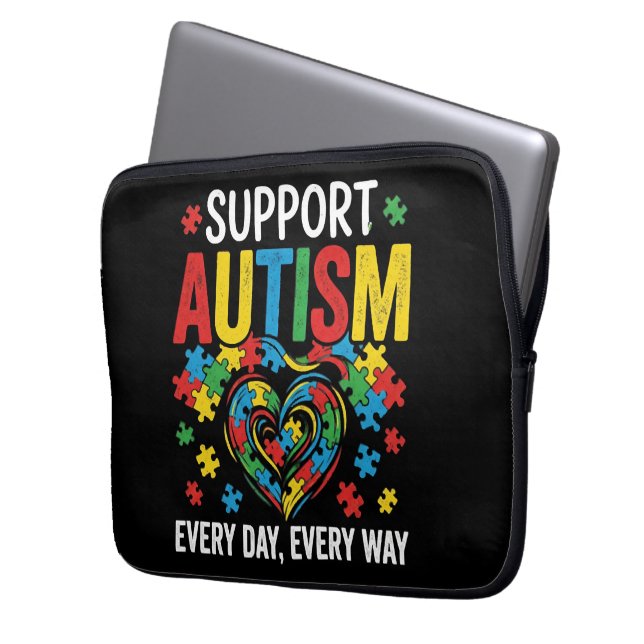 Autism awareness laptop fodral (Framsidan Vänster)