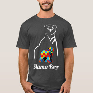 Autism Awareness Mamma Bear Mamma Support Autistic T Shirt