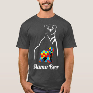 Autism Awareness Mamma Bear Mamma Support Autistic T Shirt