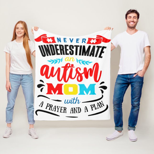 Autism Awareness Mamma - Fleece Blanket (På plats)