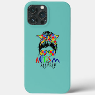 Autism Awareness Mamma Life Messy Bun Sunglasses