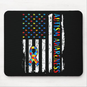 Autism Awareness Mamma Pappa USA flagga Autistic A Musmatta