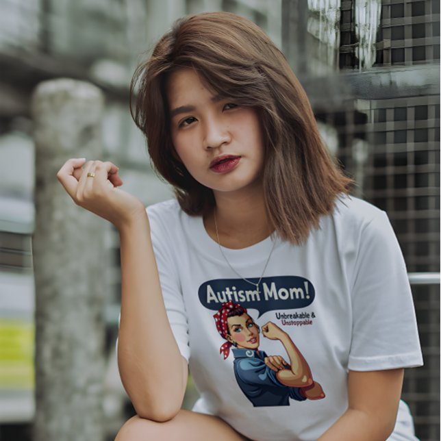 Autism Awareness Mamma T Shirt (Autism Awareness T-Shirt- Mom)