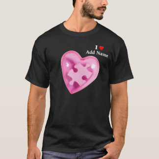 Autism Awareness Manar Shirt Rosa Heart Anpassa T-shirt