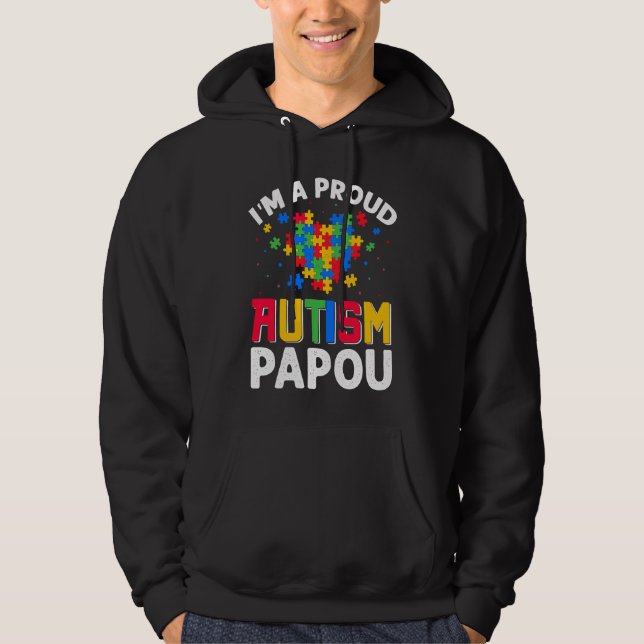 Autism Awareness Matching Family I'm a Proud Autis Hoodie (Framsida)
