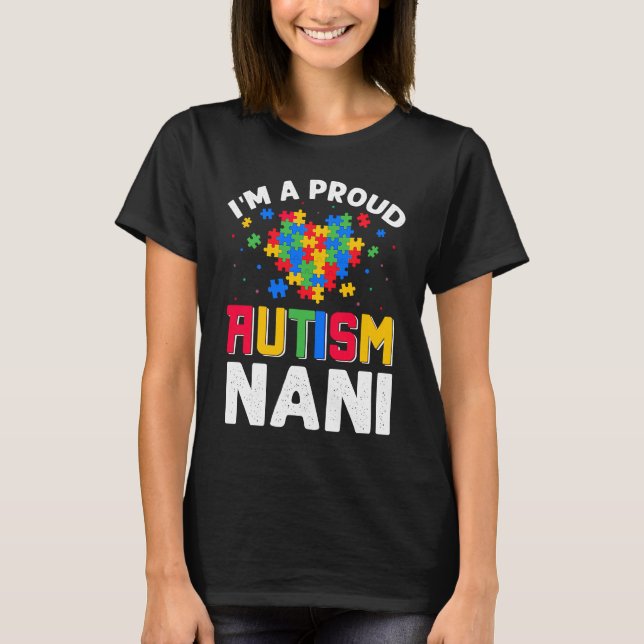 Autism Awareness Matching Family I'm a Proud Autis T Shirt (Framsida)