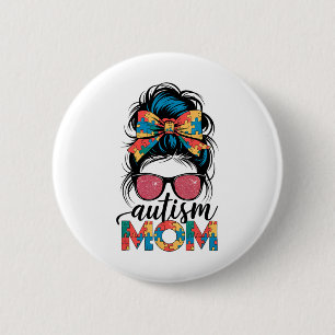 Autism Awareness Messy Bun Autism Mamma Coquette B Knapp