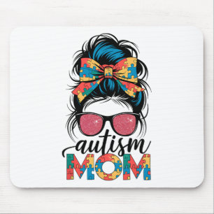 Autism Awareness Messy Bun Autism Mamma Coquette B Musmatta