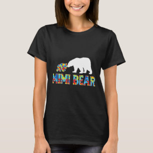 Autism Awareness Mimi Bear Puzzle Support Autistic T Shirt