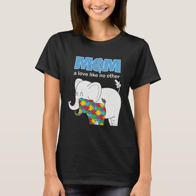 Autism Awareness Mom Love Proud Autistic Son Daugh T Shirt (Framsida)