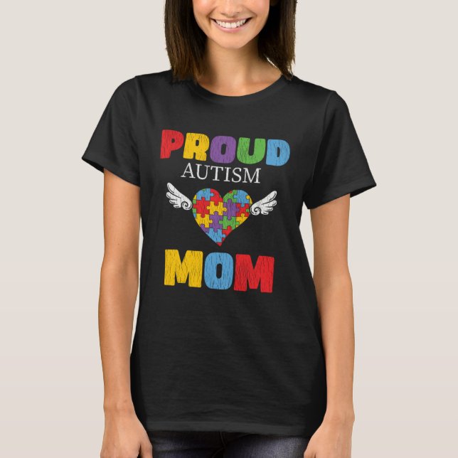 Autism Awareness Mom Proud Autistic Son Daughter M T Shirt (Framsida)