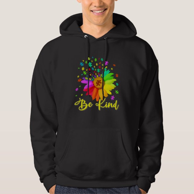 Autism Awareness Month Be Kind Cute Men Women Kids Hoodie (Framsida)