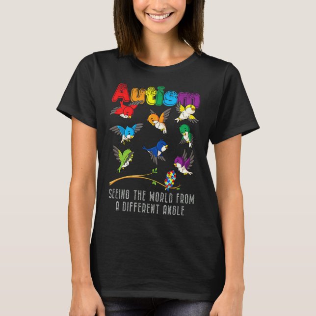 Autism Awareness Month Cute Uggla Puzzles Autistic T Shirt (Framsida)
