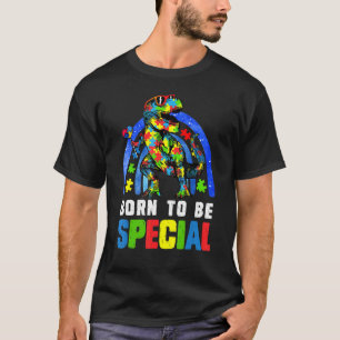 Autism Awareness Month Dinosaur Born Speciell Todd T Shirt