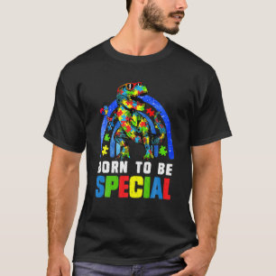 Autism Awareness Month Dinosaur Born Speciell Todd T Shirt